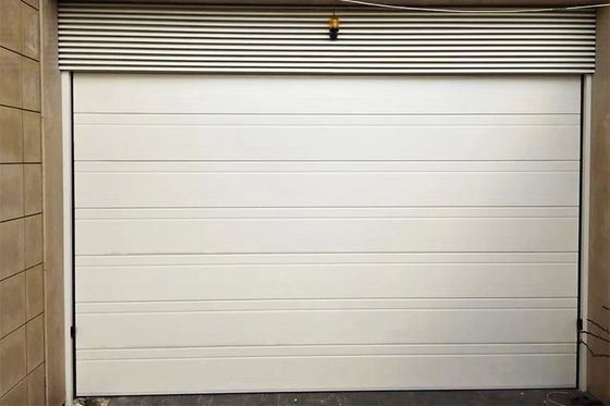 Uiterlijk Interieur Geïsoleerd Roll-up Industrial Security Doors Grijs Wit Paneel